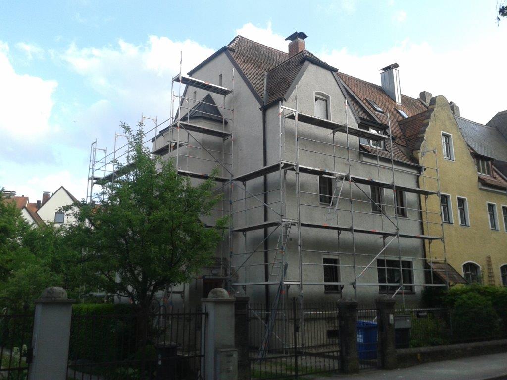 Fassadendämmarbeiten Jugendstilvilla in Landshut